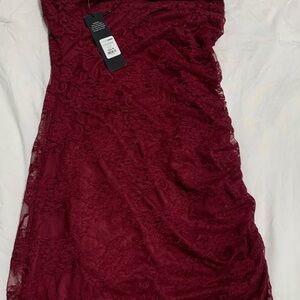 Fashion nova lace strapless dress